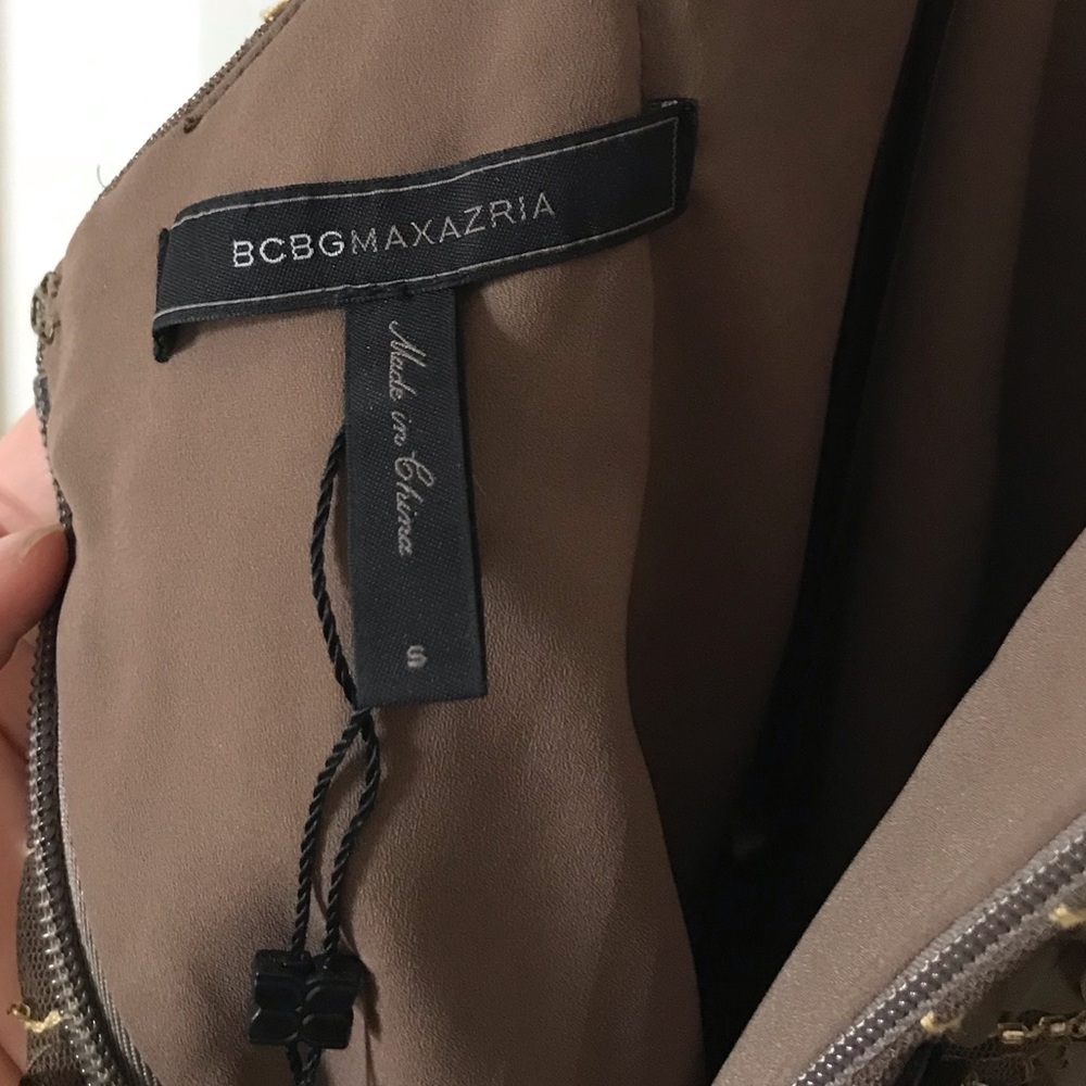 EUC BCBGMaxAzria Bronze Backless Sequin Dress - S - Picture 4 of 4